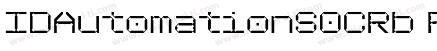 IDAutomationSOCRb Regular字体转换